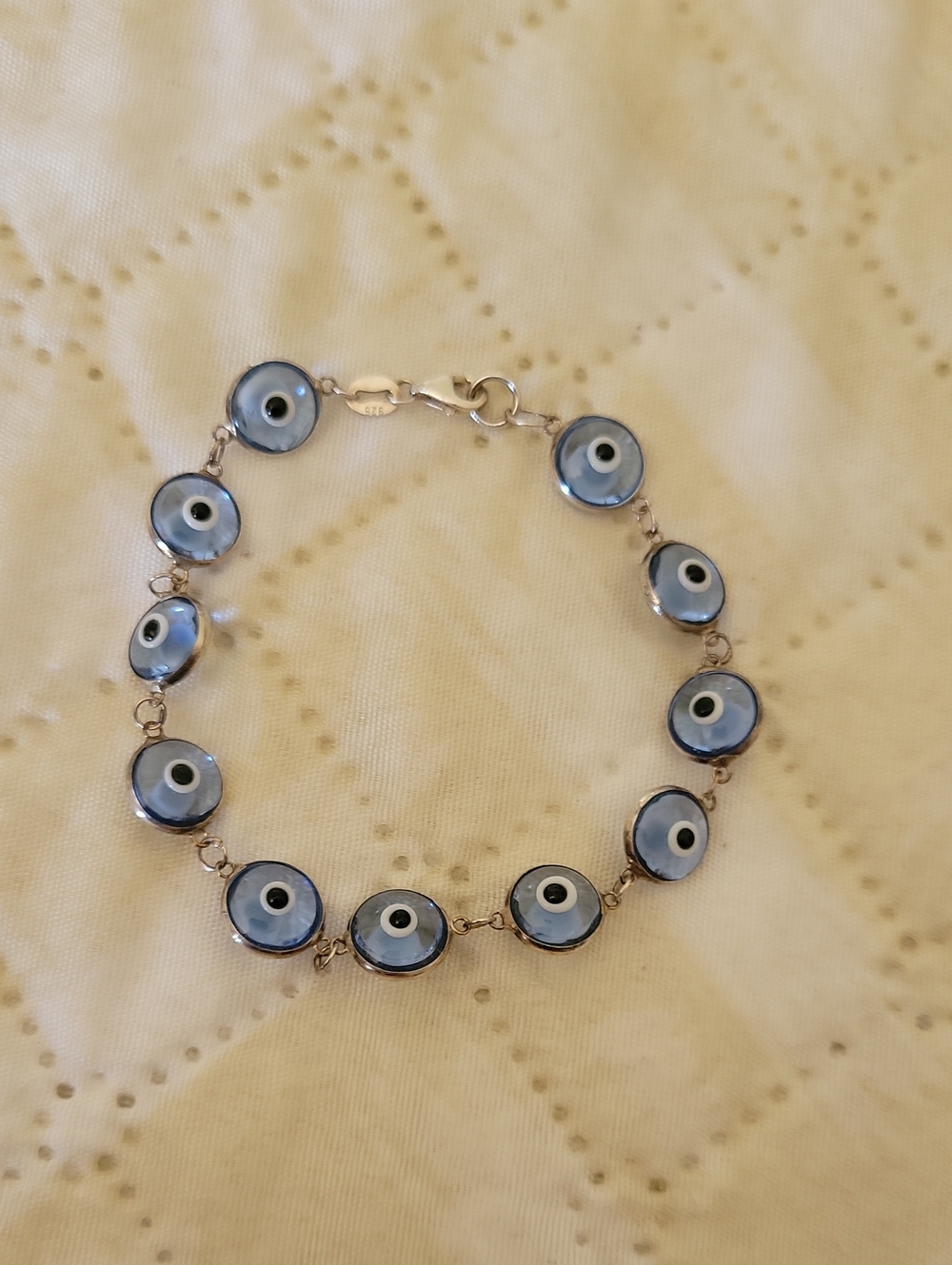 Blue Evil Eye Link Bracelet - Women Jewelry